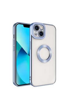 Apple Uyumlu iPhone 13 Kamera Korumalı Logo Gösteren Adamaxaksesuar Omega Kapak Mavi Açık Apple Uyumlu iPhone 13 Kamera Korumalı Logo Gösteren Adamaxaksesuar Omega Kapak Mavi Açık