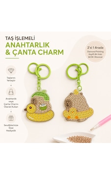 5d Elmas Taş İşlemeli Anahtarlık & Çanta Charmı 2'li Set 5x6 Cm Diamond Painting Keychain & Bag Charm Bkbt17857 5d Elmas Taş İşlemeli Anahtarlık & Çanta Charmı 2'li Set 5x6 Cm Diamond Painting Keychain & Bag Charm Bkbt17857