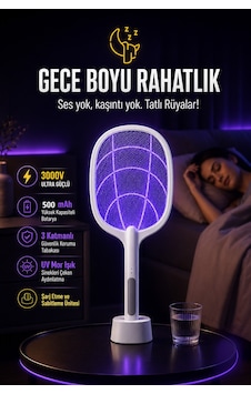 7/24 Şarjlı Elektrikli Sinek Raketi Standlı Sivrisinek Haşere Öldürücü Sineklik Haşere Aleti Z103 7/24 Şarjlı Elektrikli Sinek Raketi Standlı Sivrisinek Haşere Öldürücü Sineklik Haşere Aleti Z103