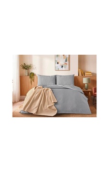 Doqu Home Casual Nevresim Takımı / Yatak Örtüsü Seti Çift Kişilik - Gri Doqu Home Casual Nevresim Takımı / Yatak Örtüsü Seti Çift Kişilik - Gri