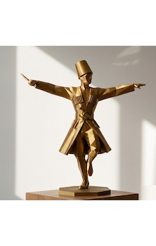 Gold Renk Adige Kafkas Dekoratif 15cm Hediyelik Eşya Biblo Obje Gold Renk Adige Kafkas Dekoratif 15cm Hediyelik Eşya Biblo Obje