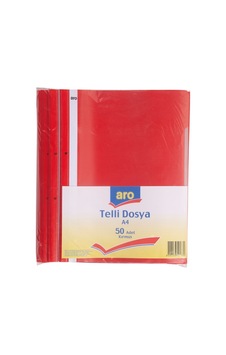 Aro Telli Dosya 50'li Kırmızı 3'lü Paket