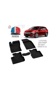 Fiat Egea Hb 4d Araca Özel Havuzlu Kauçuk Paspas 2015 Üzeri