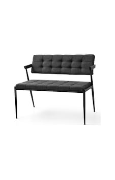 Sırtlı Bench Puf Metal Ayaklı Keten Kumaş 40x95cm Sırtlı Bench Puf Metal Ayaklı Keten Kumaş 40x95cm