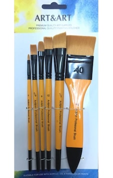 Hobi-Marketart Art & Art 6'Lı Profesyonel Fırça Seti - 216110894