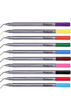 Faber Castell Grip Finepen 10 Farklı Renk 0,4 Mm Keçe Uçlu Kalem 15 Faber Castell Grip Finepen 10 Farklı Renk 0,4 Mm Keçe Uçlu Kalem 15