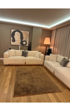Ultra Soft Kahverengi Yumuşak Dokulu Peluş Halı Dikdörtgen Ultra Soft Kahverengi Yumuşak Dokulu Peluş Halı Dikdörtgen