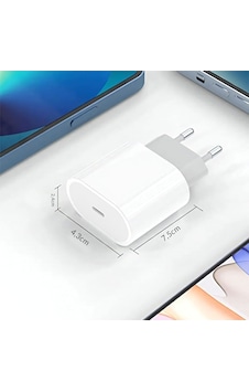 Apple Uyumlu İos Mhje3tu/a 20 W Usb-c Güç Adaptörü Apple Uyumlu İos Mhje3tu/a 20 W Usb-c Güç Adaptörü
