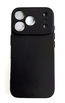 Apple Uyumlu iPhone 17 Pro Kamera Ve Ekran Çıkıntılı Mat Yumuşak Kılıf Siyah