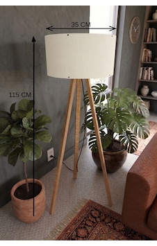 Büro Ev Ofis Hediyesi İçin 3 Ayaklı Tripod Lambader Krem Kumaş Başlık Diğer Büro Ev Ofis Hediyesi İçin 3 Ayaklı Tripod Lambader Krem Kumaş Başlık Diğer