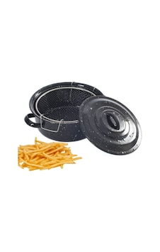 Bayev Siyah Kapaklı Emaye Cips Fritöz Kızartma Tenceresi 25 Cm Bayev Siyah Kapaklı Emaye Cips Fritöz Kızartma Tenceresi 25 Cm