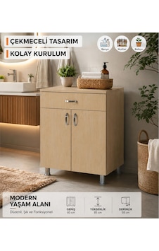 Peak Dizayn 60x58x85 Cm Set Altı Ocak Dolabı 1 Çekmeceli Mutfak Dolabı Ankastre Ocak Alt Modülü Çok Amaçlı Depolama Dolabı Bej Peak Dizayn 60x58x85 Cm Set Altı Ocak Dolabı 1 Çekmeceli Mutfak Dolabı Ankastre Ocak Alt Modülü Çok Amaçlı Depolama Dolabı Bej
