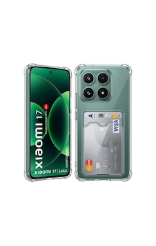 Xiaomi 17 Uyumlu Kartlıklı Kılıf Darbe Emici Köşe Korumalı Cüzdanlı Esnek Silikon Kapak Şeffaf Xiaomi 17 Uyumlu Kartlıklı Kılıf Darbe Emici Köşe Korumalı Cüzdanlı Esnek Silikon Kapak Şeffaf