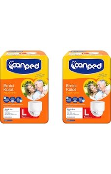 Canped Emici Külot Hasta Bezi Büyük Boy L 8'Li x 2 16 Adet Canped Emici Külot Hasta Bezi Büyük Boy L 8'Li x 2 16 Adet