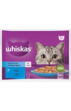 Whiskas Somonlu ve Ton Balıklı Yetişkin Kedi Maması 13 Paket 52 Adet 4 x 85 G Whiskas Somonlu ve Ton Balıklı Yetişkin Kedi Maması 13 Paket 52 Adet 4 x 85 G