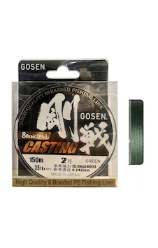 Gosen W8 Casting 2.0pe 0.242mm 150m Yeşil İp Misina Gosen W8 Casting 2.0pe 0.242mm 150m Yeşil İp Misina