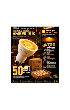 50 Adet Amber 7w Gu10 Duy Led Spot Ampul 50li Koli Paket ,700 Lümen Sıcak & Doğal Amber Işık, Gün Işığı Dekoratif Spot Aydınlatma Seti Uzun Ömürlü Kehribar Renk Spot Ampul 50 Adet Amber 7w Gu10 Duy Led Spot Ampul 50li Koli Paket ,700 Lümen Sıcak & Doğal Amber Işık, Gün Işığı Dekoratif Spot Aydınlatma Seti Uzun Ömürlü Kehribar Renk Spot Ampul