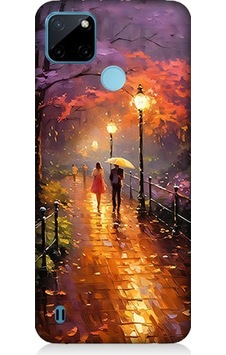 Realme C21y Uyumlu Yağmurlu Park Desenli Silikon Kılıf Realme C21y Uyumlu Yağmurlu Park Desenli Silikon Kılıf