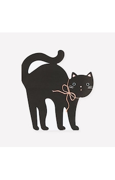 Meri Meri - Halloween - Cadılar Bayramı Kedi Şeklinde Peçete - 16 Adet 0 - 99