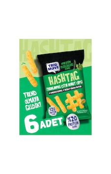 Hashtag Fırınlanmış Nohut Cipsi Mevsim Yeşillikleri Çeşnili 6 Adet Trio Move Hashtag Fırınlanmış Nohut Cipsi Mevsim Yeşillikleri Çeşnili 6 Adet Trio Move