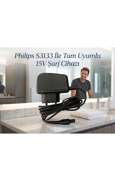 Philips S3133 İle Uyumlu 15v Şarj Cihazı Adaptörü S5000, S7000, S9000 & Oneblade Uyumlu Philips S3133 İle Uyumlu 15v Şarj Cihazı Adaptörü S5000, S7000, S9000 & Oneblade Uyumlu