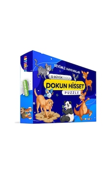 Sevimli Hayvanları 12 Büyük Parça Dokun Hisset Puzzle