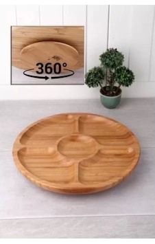 Döner Bambu Sunum Tabağı 5 Bölmeli 25 Cm Royaleks-bls Ds2525 Renkli Döner Bambu Sunum Tabağı 5 Bölmeli 25 Cm Royaleks-bls Ds2525 Renkli