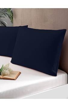 Pierre Cardin 2'li Pamuk Saten Yastık Kılıfı Lacivert