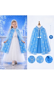 SKYGO Kar Tanesi Desenli Mavi Elsa Pelerini - Astarlı Frozen Pelerini 85 Cm Pop Çok Renkli SKYGO Kar Tanesi Desenli Mavi Elsa Pelerini - Astarlı Frozen Pelerini 85 Cm Pop Çok Renkli