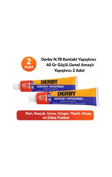Derby N.78 Kontakt Yapıştırıcı 40 Gr Güçlü Genel Amaçlı Yapıştırıcı 2 Adet Derby N.78 Kontakt Yapıştırıcı 40 Gr Güçlü Genel Amaçlı Yapıştırıcı 2 Adet