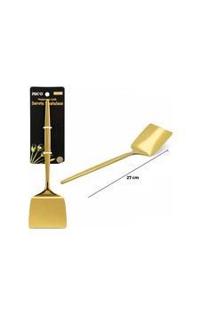 Metal Servis Spatulası - Gold Renk - 27 Cm Sarı