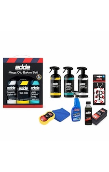 Edde Mega Oto Bakım Seti Torpido Bakım, Hızlı Cila, Lastik Parlatıcı, Cam Temizleyici 1 Edde Mega Oto Bakım Seti Torpido Bakım, Hızlı Cila, Lastik Parlatıcı, Cam Temizleyici 1