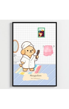 Besay Taraklı Köpek Eğlenceli Banyo Ve Tuvalet Duvar Dekorasyonu Bornozlu Ve Havlulu Komik Hayvan Poster Tablo A4 Tekli Ç Besay Taraklı Köpek Eğlenceli Banyo Ve Tuvalet Duvar Dekorasyonu Bornozlu Ve Havlulu Komik Hayvan Poster Tablo A4 Tekli Ç