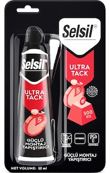 Selsil Montaj Yapıştırıcı Beyaz Ultra Tack 50ml Selsil Montaj Yapıştırıcı Beyaz Ultra Tack 50ml