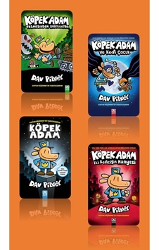 Çocuklar Için Köpek Adam Serisi 4 Kitap Seti