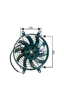 Universal 24 Volt S Kanat Fan Motoru - 9 İnç Çap 230mm Universal 24 Volt S Kanat Fan Motoru - 9 İnç Çap 230mm