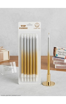 Top Candle Pasta Mumu 6 Adet Doğum Günü Ve Parti Kutlama Seti No:6