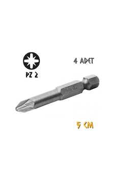 Kupa Tyson Vidalama Ucu Bits Uç - PZ2 Yıldız - 5 Cm- 4 Adet Kupa Tyson Vidalama Ucu Bits Uç - PZ2 Yıldız - 5 Cm- 4 Adet