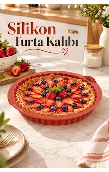 Porsima 30012 Silikon Turta Ve Tart Kalıbı Xl 26 Cm - Isıya Dayanıklı Yapışmaz Tırtıklı Kek Pişirme Kalıbı Kiremit Porsima 30012 Silikon Turta Ve Tart Kalıbı Xl 26 Cm - Isıya Dayanıklı Yapışmaz Tırtıklı Kek Pişirme Kalıbı Kiremit