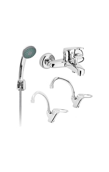 Banyo Mutfak Lavabo Bataryası + Duş Seti