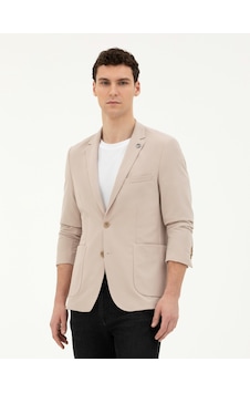 Pierre Cardin Bej Esnek Fit Blazer Ceket Pierre Cardin Bej Esnek Fit Blazer Ceket