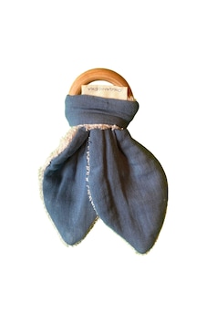 Organicera Muslin Diş Kaşıyıcı Indigo - Grey