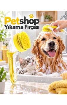 Kedi Köpek Banyo Ve Masaj Fırçası Şampuan Hazneli Yumuşak Silikon Uçlu Yıkama Aparatı Diğer Kedi Köpek Banyo Ve Masaj Fırçası Şampuan Hazneli Yumuşak Silikon Uçlu Yıkama Aparatı Diğer
