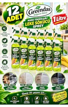 12 Adet Yeni Nesil Nano Teknolojili Sihirli Leke Sökücü Sprey 1 Litre Yağ, Kir, Pas Temizleyici Tüm Yüzeyler 12 Adet Yeni Nesil Nano Teknolojili Sihirli Leke Sökücü Sprey 1 Litre Yağ, Kir, Pas Temizleyici Tüm Yüzeyler