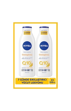 NIVEA Q10 7 Günde Sıkılaştırıcı Vücut Bakım Losyonu 250ml, C Vitamini, Nemlendirici, X2 Adet