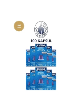 Caffe Borbone Crema Classica 100'lü Nespresso Uyumlu Alüminyum Kapsül Kahve 10x10 İtalyan Espresso Tett 07/2027 Caffe Borbone Crema Classica 100'lü Nespresso Uyumlu Alüminyum Kapsül Kahve 10x10 İtalyan Espresso Tett 07/2027
