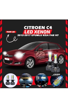 Citroen C4 2012-2017 Kısa Far Uyumlu Şimşek Etkilii Led Xenon Pro Series H7 Citroen C4 2012-2017 Kısa Far Uyumlu Şimşek Etkilii Led Xenon Pro Series H7