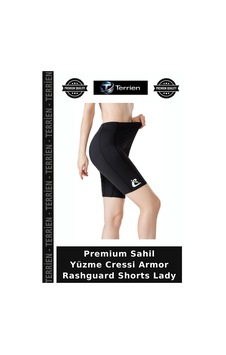 Terrien Premium Sahil Yüzme Cressi Armor Rashguard Shorts Lady Black
