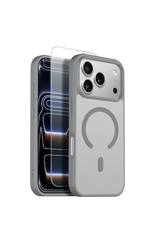 Teleplus Apple Uyumlu iPhone 17 Pro Max Kılıf Babet Translucent Mat Msafe Şarj Özellikli Kapak + Ekran Koruyucu Gri Teleplus Apple Uyumlu iPhone 17 Pro Max Kılıf Babet Translucent Mat Msafe Şarj Özellikli Kapak + Ekran Koruyucu Gri