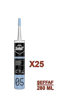 Selsil Mutfak Ve Banyo Silikonu Şeffaf 280 Ml 25 Adet Selsil Mutfak Ve Banyo Silikonu Şeffaf 280 Ml 25 Adet